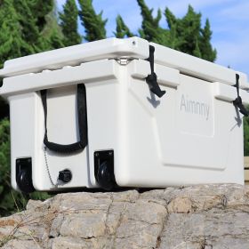 White outdoor Camping Picnic Fishing portable cooler 65QT Portable Insulated Cooler Box