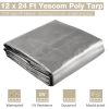 12x24ft Heavy Duty Poly Tarp/ Silver+Black