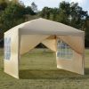 3 x 3m Two Doors & Two Windows Practical Waterproof Right-Angle Folding Tent Khaki