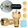 Propane Tank Refill Adapter 1Lb LP Gas Cylinder Tank Coupler Heater Solid Brass