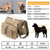 Pet Dog Backpack Hound Hiking Camping Saddle Bag Cotton Canvas For Medium Large Dog