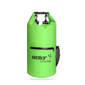 Swimming PVC Clip Mesh Cloth Waterproof Bag (Option: Green-10L)