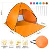 Pop Up Beach Tent Sun Shade Shelter Anti-UV Automatic Waterproof Tent Canopy for 2/3 Man w/ Net Window Storage Bag