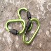 Aluminum D-Ring Locking Carabiner Light but Strong NOT for Climbing(Pack of 10)