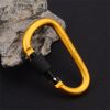 Aluminum D-Ring Locking Carabiner Light but Strong NOT for Climbing(Pack of 10)