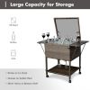 Outdoor Patio Pool Party Ice Drink Bar Table Cooler Trolley